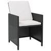 vidaXL Outdoor Dining Set Black and Cream