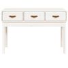 vidaXL Console Table White Solid Pine Wood Medium Console Table
