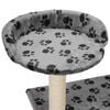 vidaXL Cat Tree Grey with paw prints