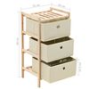 vidaXL Storage Rack Beige Solid Cedar wood, Polypropylene fabric