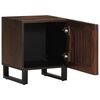 vidaXL Bedside Cabinet Brown Solid mango wood, engineered wood, steel