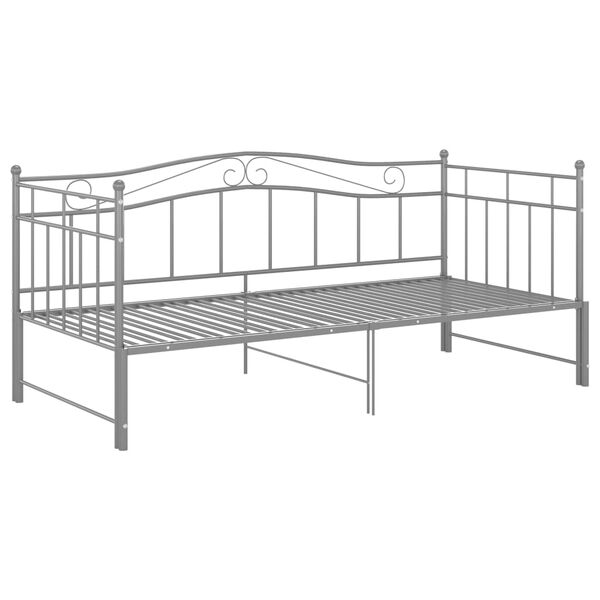 vidaXL Sofa Bed Frame Grey Powder-coated metal 81.3 x 72.8 x 35.2 in