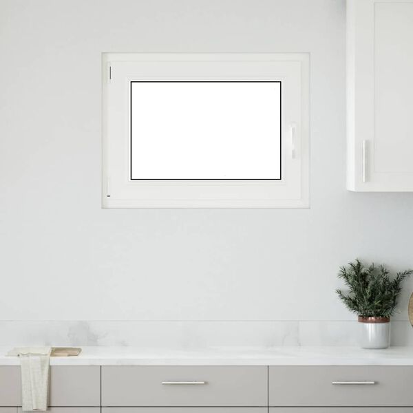 vidaXL Basement Window "RISOR" 31.5x23.6" Tilt&Turn DIN Left White