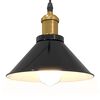 vidaXL Pendant Lamp Gloss black outside, White inside Metal Medium
