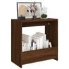vidaXL Side Table Brown Oak Engineered Wood 19.7x10.2x19.7 in Side Table