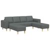 vidaXL Sofa Set Dark gray fabric