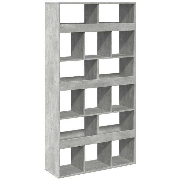 vidaXL Bookcase Concrete grey Engineered wood Medium Bookcase