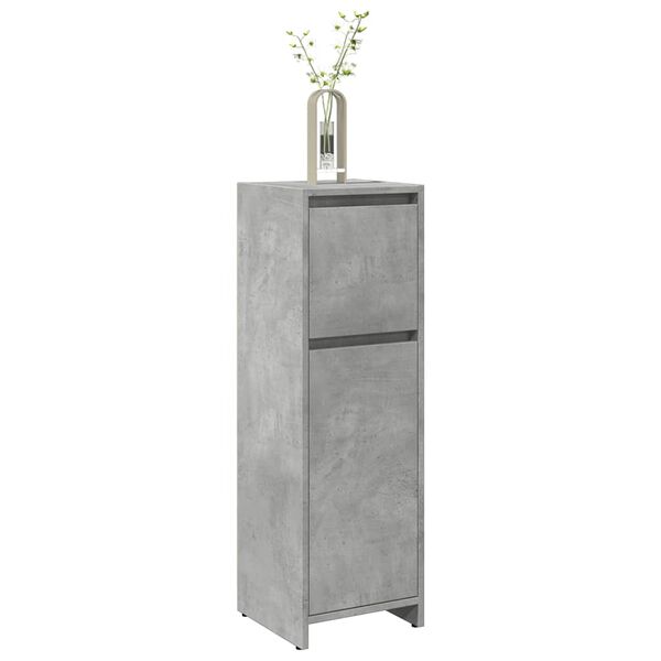 vidaXL Bathroom Cabinet Concrete Grey Engineered Wood Small