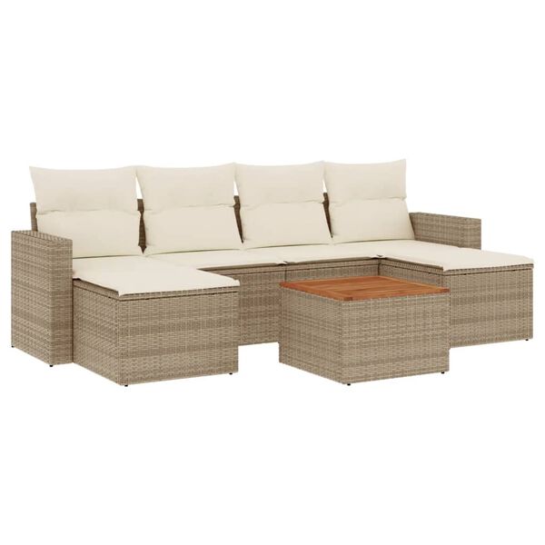 vidaXL Garden Sofa Set Beige