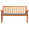 vidaXL Garden Bench Brown Frame Solid Acacia Wood Large Seats Many