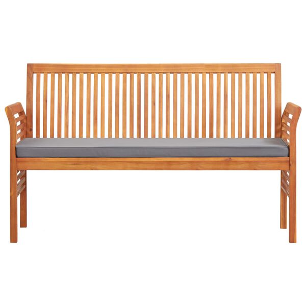 vidaXL Garden Bench Brown Frame Solid Acacia Wood Large Seats Many