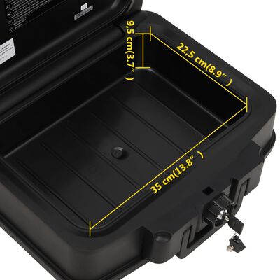 vidaXL Safe Box Black 17.3"x14.6"x6.5"