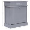 vidaXL Shoe Cabinet Gray Solid Paulownia wood 19.7 x 11.0 x 22.8 in