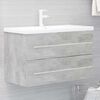 vidaXL Bathroom Furniture Set Concrete Grey Engineered Wood