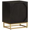 vidaXL Bedside Cabinet Black Solid mango wood and iron