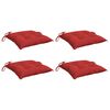vidaXL Chair Cushion Set of 4 Red Oxford fabric (100% polyester)