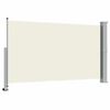 vidaXL Side Awning Cream screen, Grey stand