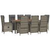 vidaXL Garden Dining Set Gray