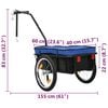 vidaXL Bike Trailer/Hand Wagon 61.0x23.6x32.7" Steel Blue