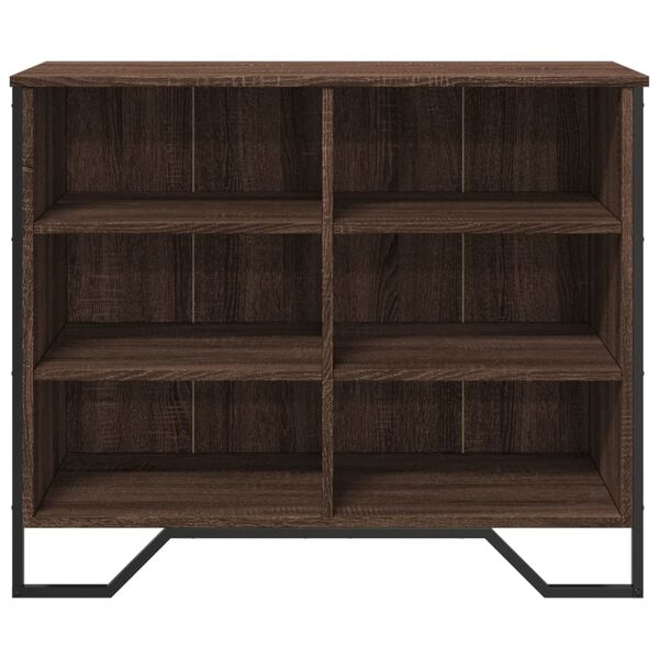 vidaXL Sideboard Brown oak Engineered wood, metal Medium Sideboard