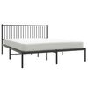 vidaXL Bed Frame Black Powder-coated steel King Size Bed Frame