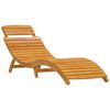 vidaXL Sun lounger Reclining 2-person 3 pcs Brown Solid Acacia wood