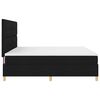 vidaXL LED Box Spring Bed with Mattress Black 78.74 x 78.74 in Fabric