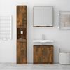 vidaXL Bathroom Furniture Set Smoked Oak Engineered Wood Large