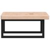 vidaXL Basin Shelf Oak, Black Solid Oak Wood, Steel 19.7 x 19.7 in