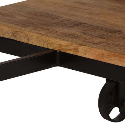 vidaXL Desk with Folding Stool Solid Mango Wood 45.3"x19.7"x29.9"