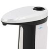 vidaXL Soap Dispenser Black, silver, milk white Plastic Standard