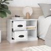vidaXL Bedside Cabinet High gloss white Engineered wood