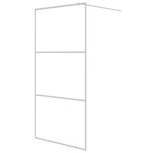 vidaXL Walk-in Shower Wall White 39.4x76.8" Clear ESG Glass