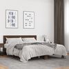 vidaXL Bed Frame Brown Oak Engineered Wood, Metal King Size Modern