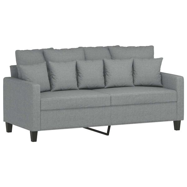 vidaXL 2-seater Sofa Light Grey Fabric (100% polyester), Metal, Textilene