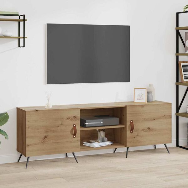 vidaXL TV Cabinet Artisan oak 59.06 x 11.81 x 19.69 in Engineered wood