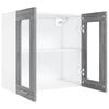 vidaXL Hanging Glass Cabinet Grey Sonoma Engineered Wood Medium