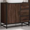 vidaXL Bathroom Sink Cabinet Brown Oak Engineered wood, Metal Medium