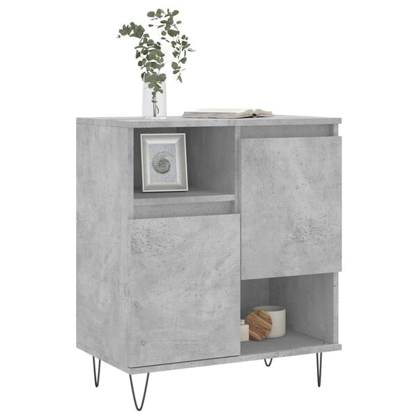 vidaXL Sideboard Concrete grey Engineered wood, Iron Medium