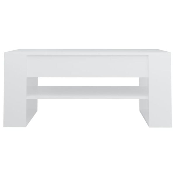 vidaXL Coffee Table White Engineered Wood Medium Coffee Table