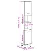 vidaXL Bathroom Cabinet Artisan oak Engineered wood Tall