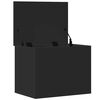 vidaXL Storage Box Black Engineered Wood Medium Storage Box