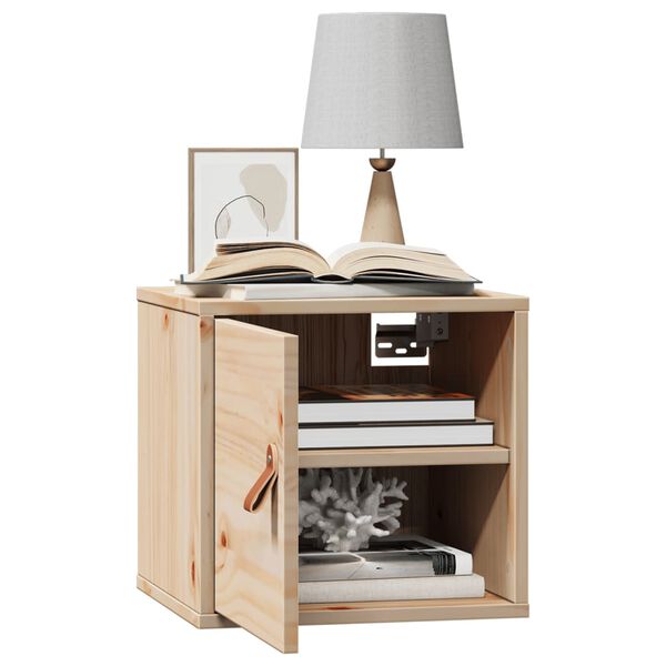 vidaXL Wall Cabinet Set of 2 Natural Pine Solid Pinewood Medium