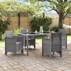 vidaXL Garden Chair 4 pcs Light gray 53 x 49 x 85 cm PP