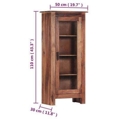 vidaXL Highboard 19.6"x11.8"x43.3" Solid Sheesham Wood