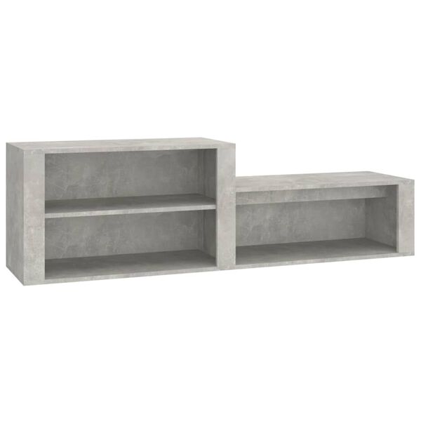 vidaXL Shoe Cabinet Concrete Grey Engineered Wood 59.1 x 13.8 x 17.7 in