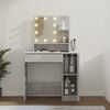vidaXL Dressing Table Concrete grey Engineered wood, acrylic Standard
