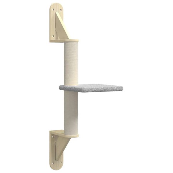 vidaXL Wall-mounted Cat Tree Light Grey