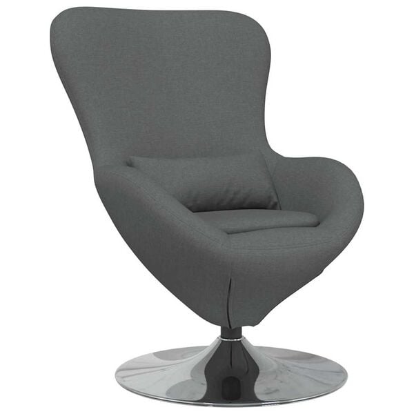 vidaXL Egg Chair Dark Grey 24.80 x 28.74 x 35.43 in Fabric