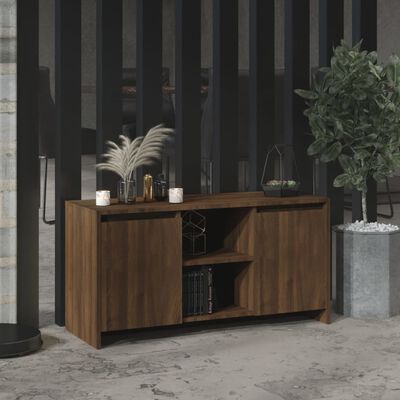 vidaXL TV Cabinet Brown Oak 40.2"x14.8"x20.7" Engineered Wood
